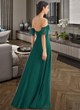 Liana A-Line Off-the-Shoulder Floor-Length Bridesmaid Dress With Split Front STKP0012802