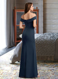 Itzel A-Line Off-the-Shoulder Floor-Length Bridesmaid Dress With Ruffle STKP0012807