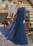 Bridget A-Line Floor-Length Bridesmaid Dress With Ruffle STKP0012816