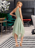 Jordan A-Line One-Shoulder Asymmetrical Bridesmaid Dress With Ruffle STKP0012884