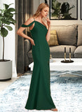 Laura Trumpet/Mermaid One-Shoulder Floor-Length Bridesmaid Dress With Split Front STKP0012921