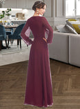 Alina A-Line V-neck Asymmetrical Bridesmaid Dress With Ruffle STKP0012954