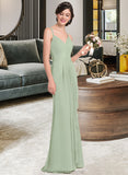 Juliet A-line Sweetheart Floor-Length Chiffon Bridesmaid Dress With Cascading Ruffles STKP0012957