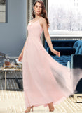 Joselyn A-Line Cowl Neck Floor-Length Chiffon Bridesmaid Dress STKP0013005