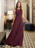 Shiloh A-Line Floor-Length Bridesmaid Dress STKP0013118