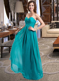 Yaretzi Chiffon Floor-length Empire Bridesmaid Dress with Sweetheart Neckline STKP0013137