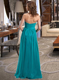 Yaretzi Chiffon Floor-length Empire Bridesmaid Dress with Sweetheart Neckline STKP0013137