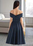 Janae A-Line Off-the-Shoulder Knee-Length Bridesmaid Dress With Pockets STKP0013150