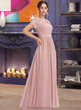 Bethany A-Line Floor-Length Bridesmaid Dress With Lace STKP0013151