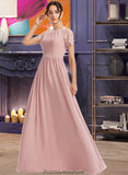 Bethany A-Line Floor-Length Bridesmaid Dress With Lace STKP0013151