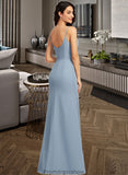 Katrina Sheath/Column V-neck Floor-Length Bridesmaid Dress STKP0013152