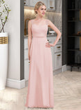 Jaliyah A-Line/Princess Sweetheart Floor-Length Chiffon Bridesmaid Dress With Ruffle STKP0013239