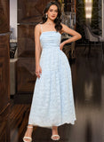 Silvia A-LineSquareNecklineAnkle-LengthBridesmaidDress#273653 STKP0013262