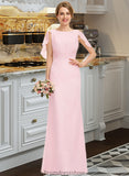 Jacqueline A-Line Scoop Neck Floor-Length Chiffon Bridesmaid Dress With Cascading Ruffles STKP0013269