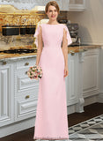 Jacqueline A-Line Scoop Neck Floor-Length Chiffon Bridesmaid Dress With Cascading Ruffles STKP0013269