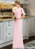 Jacqueline A-Line Scoop Neck Floor-Length Chiffon Bridesmaid Dress With Cascading Ruffles STKP0013269