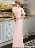 Jacqueline A-Line Scoop Neck Floor-Length Chiffon Bridesmaid Dress With Cascading Ruffles STKP0013269