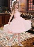 Cameron A-Line One-Shoulder Knee-Length Chiffon Junior Bridesmaid Dress With Ruffle STKP0013499