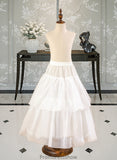 Mabel Ball-Gown/Princess Scoop Neck Floor-Length Tulle Junior Bridesmaid Dress With Sash Beading Bow(s) STKP0013545