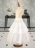 Mabel Ball-Gown/Princess Scoop Neck Floor-Length Tulle Junior Bridesmaid Dress With Sash Beading Bow(s) STKP0013545