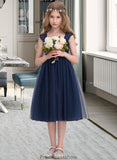 Esperanza Empire Sweetheart Knee-Length Tulle Junior Bridesmaid Dress With Ruffle STKP0013590