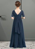 Ashleigh A-LineScoopNeckFloor-LengthChiffonJuniorBridesmaidDress#148411 STKP0013631