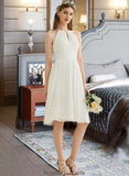 Trinity A-Line Knee-Length Chiffon Wedding Dress STKP0013778