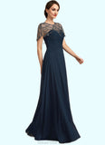 Viola A-Line Scoop Neck Floor-Length Chiffon Mother of the Bride Dress With Ruffle Beading Sequins STK126P0014711