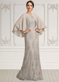 Viola A-Line Square Neckline Floor-Length Lace Mother of the Bride Dress STK126P0014889