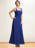 Yareli A-Line Square Neckline Ankle-Length Chiffon Mother of the Bride Dress With Ruffle STK126P0014982