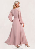 Adyson V-Neck Elegant A-line Chiffon Dresses STKP0022360