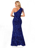 Lara Sequins One Shoulder Sheath/Column Sequin Dresses STKP0022390