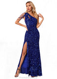 Lara Sequins One Shoulder Sheath/Column Sequin Dresses STKP0022390