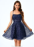 Nadine Scoop A-line Lace Dresses STKP0022544