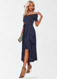 Willa V-Neck Elegant A-line Cotton Blends Midi Dresses STKP0022561