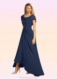 Payten A-Line Side Slit Chiffon Floor-Length Dress STKP0022622