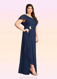 Payten A-Line Side Slit Chiffon Floor-Length Dress STKP0022622