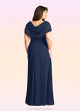 Payten A-Line Side Slit Chiffon Floor-Length Dress STKP0022622