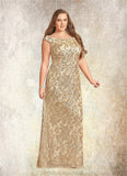 Mckinley A-Line Off the Shoulder Lace Floor-Length Dress STKP0022628