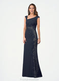 Saniya Mermaid Sequins Lace Sweep train Dress STKP0022643