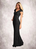 Azaria Mermaid Lace Floor-Length Dress STKP0022658