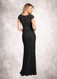 Azaria Mermaid Lace Floor-Length Dress STKP0022658