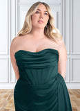 Patience Sheath Convertible Stretch Satin Floor-Length Dress Pine STKP0022710