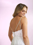 Rayna A-Line Lace Chiffon Chapel Train Dress Diamond White/Nude STKP0022775