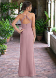 Kathleen A-Line Chiffon Floor-Length Junior Bridesmaid Dress dusty rose STKP0022856