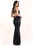 Jaylin Petra Black Sequin Gown Atelier Dresses | Azazie STKP0022887