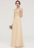 Sleeveless Halter Open Back Long/Floor-Length Sheath/Column Chiffon Bridesmaid Dresses With Pleated Lace Kaylah STKP0025451