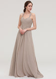 Sleeveless Sweetheart Long/Floor-Length Chiffon A-line/Princess Bridesmaid Dresses With Pleated Lace Aliya STKP0025457