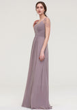 Short Sleeve Sweetheart Long/Floor-Length Chiffon A-line/Princess Bridesmaid Dresses With Pleated Beading Yaritza STKP0025487