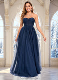 Leticia Ball-Gown/Princess Sweetheart Sweep Train Tulle Prom Dresses With Beading Sequins STKP0025848